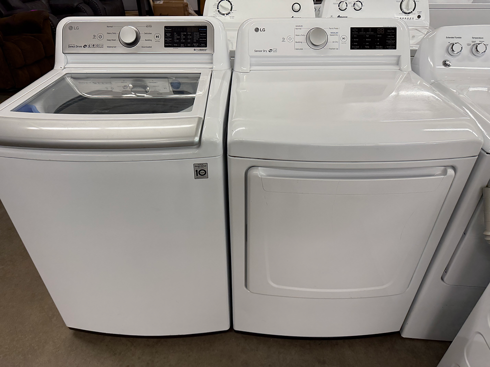 Used LG Top Load Washer and Dryer Set 