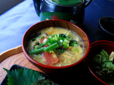 <EGG & TOMATO SOUR SOUP>