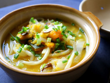 <KABOCHA MISO UDON NOODLES>