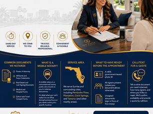 Mobile Notary in Sunrise, FL: Same-Day Service (Call/Text for a Quote)