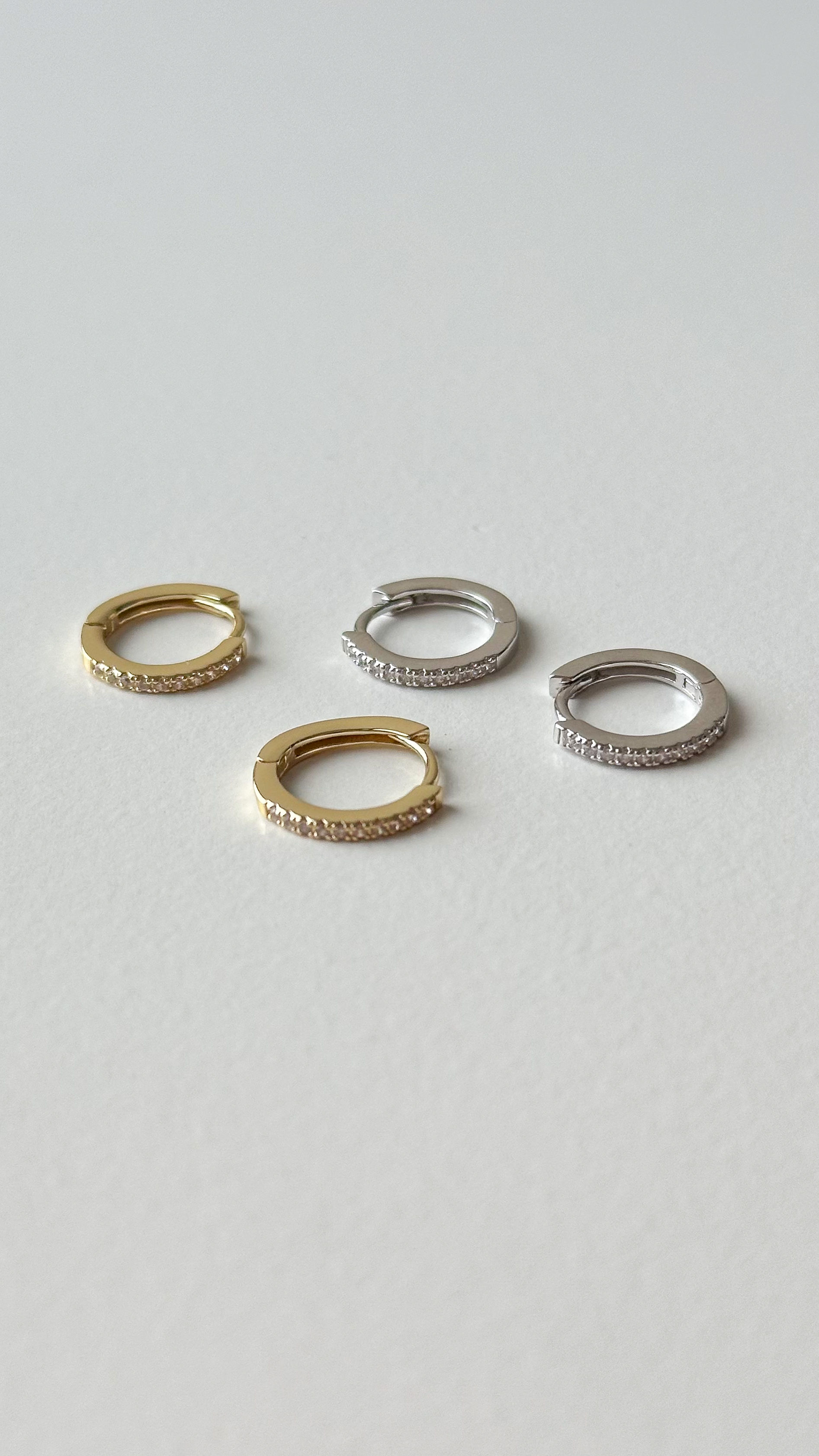 Diamond Huggie Earrings