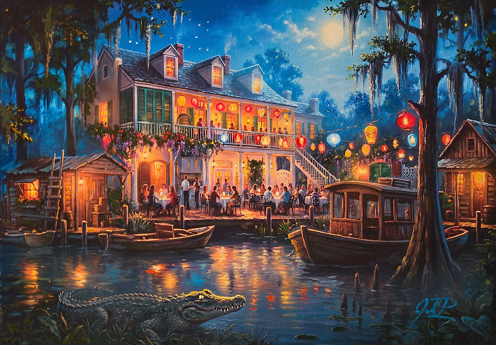 Fireflies on the Bayou" Limited Edition canvas prints