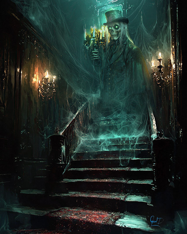Uninvited" illuminated canvas print