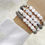 Thumbnail: copy of Personalised Heishi Bead Bracelet with Silver on White Letter Beads