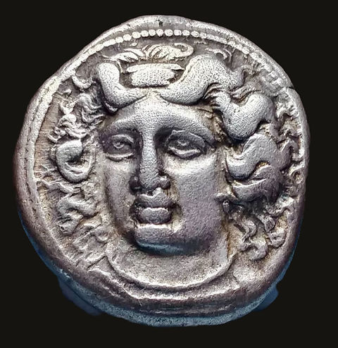 350-325 BC Thessaly, Larissa Drachm Toned VF | My Site 1