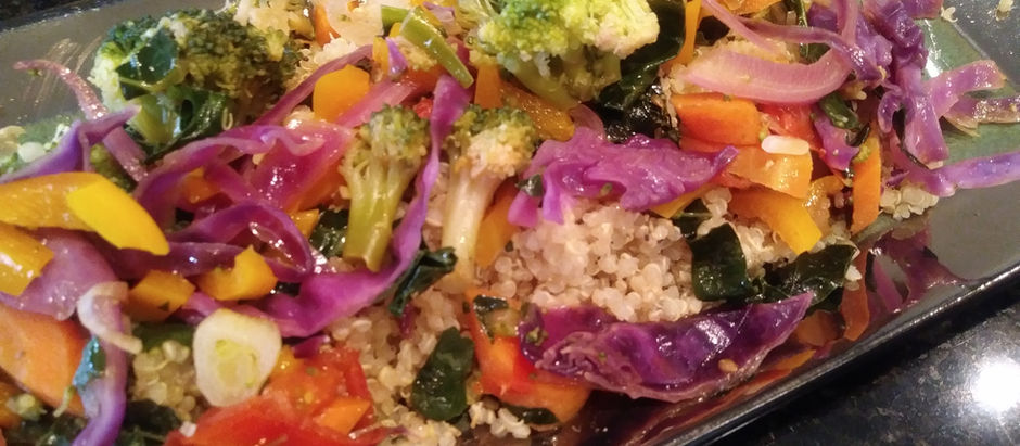 Vegetable Stir-Fry over Quinoa