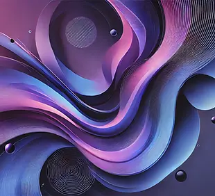 DALL·E 2025-02-06 21.05.27 - A highly abstract digital artwork in deep purple and blue ton