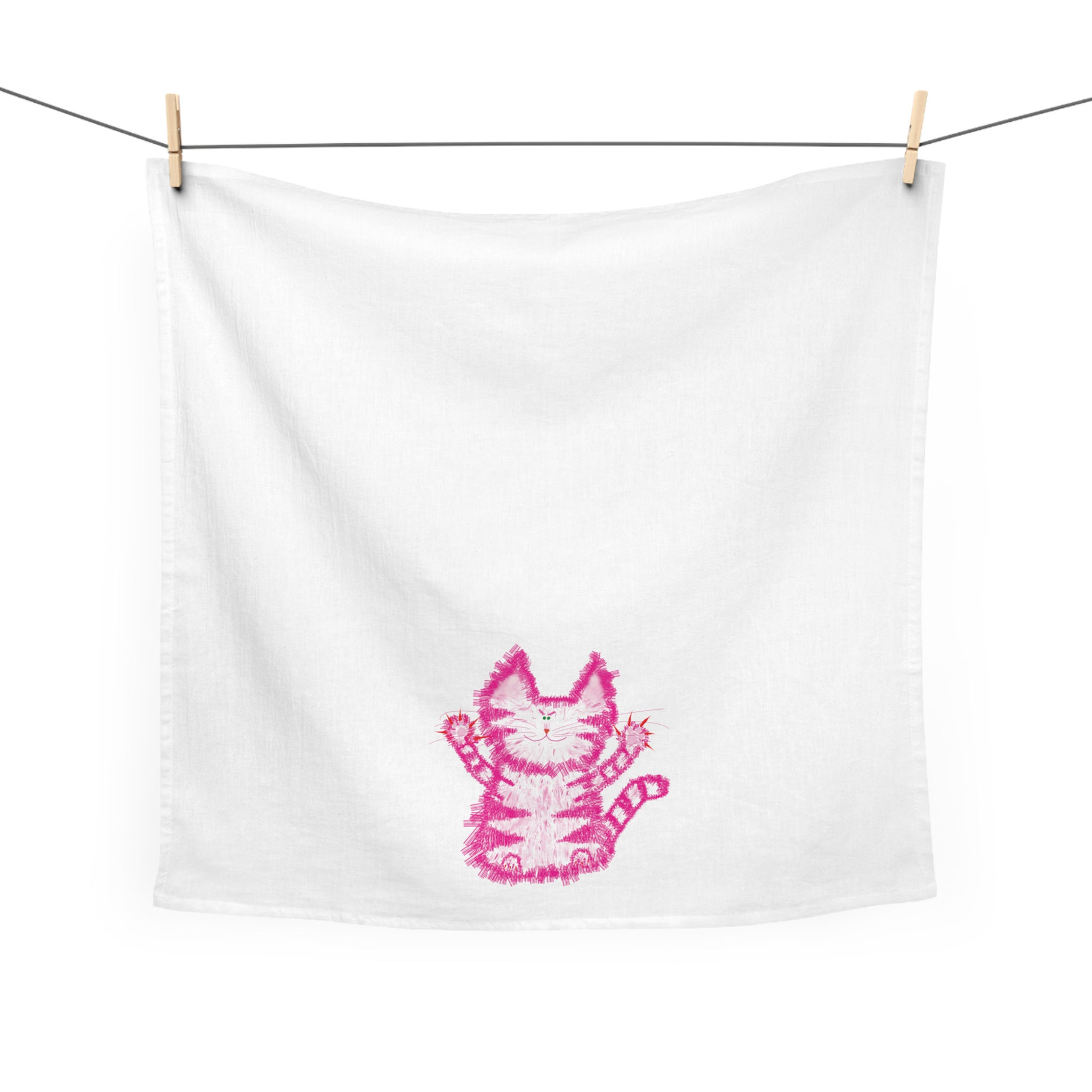 Tear Down the Patriarchy Cat Tea Towel