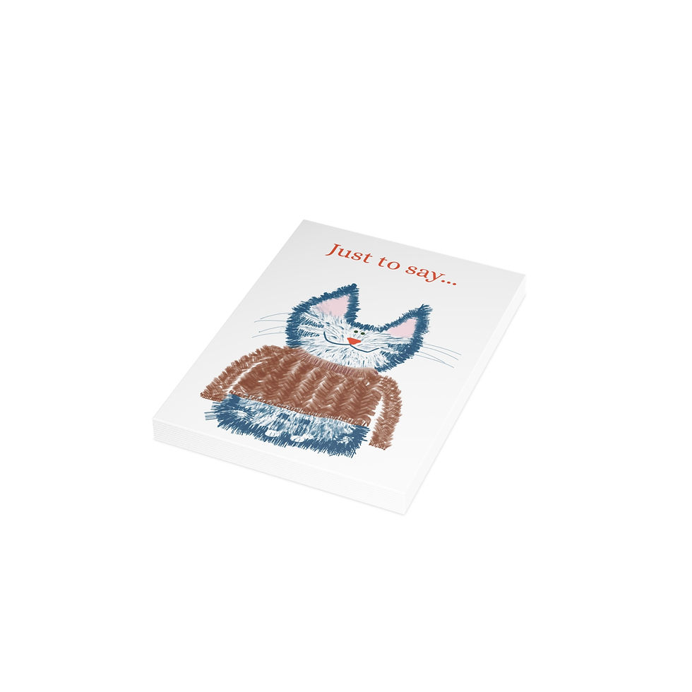 Thumbnail: Cozy Sweater Cat on Greeting Cards  