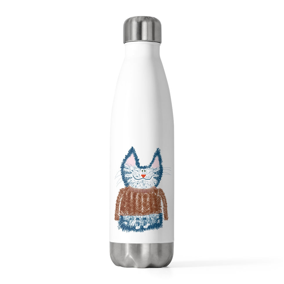 Cozy Sweater Cat Insulated Bottle