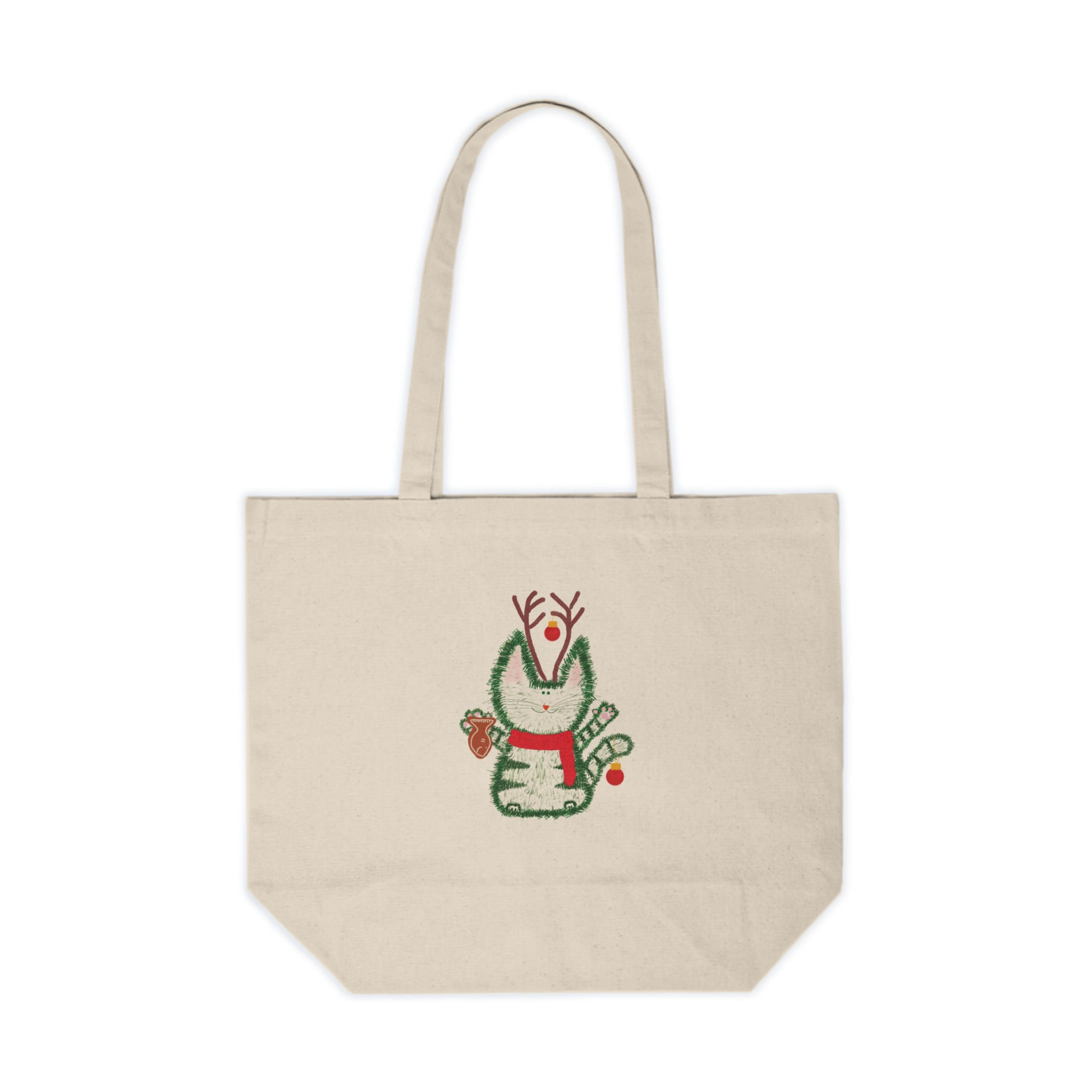 Furry and Bright Holiday Kitty Tote Bag