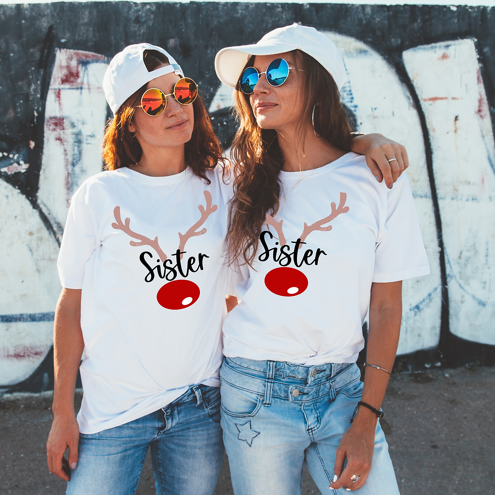 Thumbnail: Cute Matching Family Rudolf Tshirt's Custom Name Night before Christmas Pyjamas