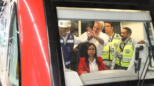 Abinader recorre línea 2-C del Metro en prueba dinámica; asegura es un transporte seguro y confiable