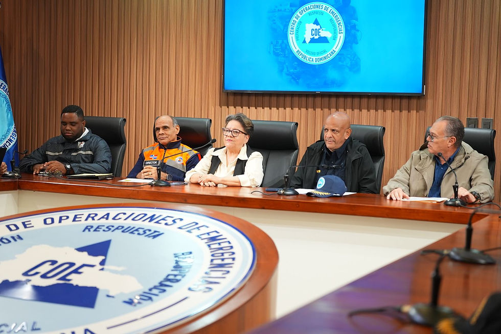 COE mantiene 12 provincias y el Distrito Nacional en alerta amarilla por lluvias