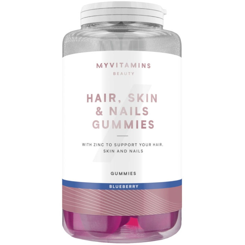 Miniaturebillede: MYVITAMINS Sugar Free Hair, Skin & Nails 60 Gummies Strawberry