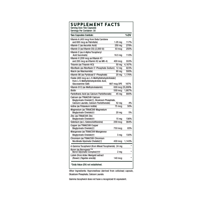 Miniatyrbild: Thorne Research Basic Nutrients 2 per Day 60caps