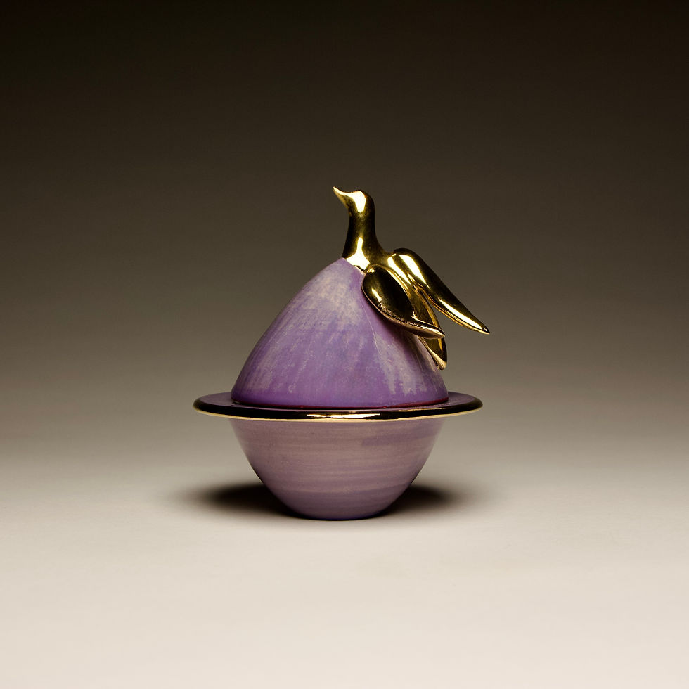Thumbnail: Small Lidded Bird Vessel