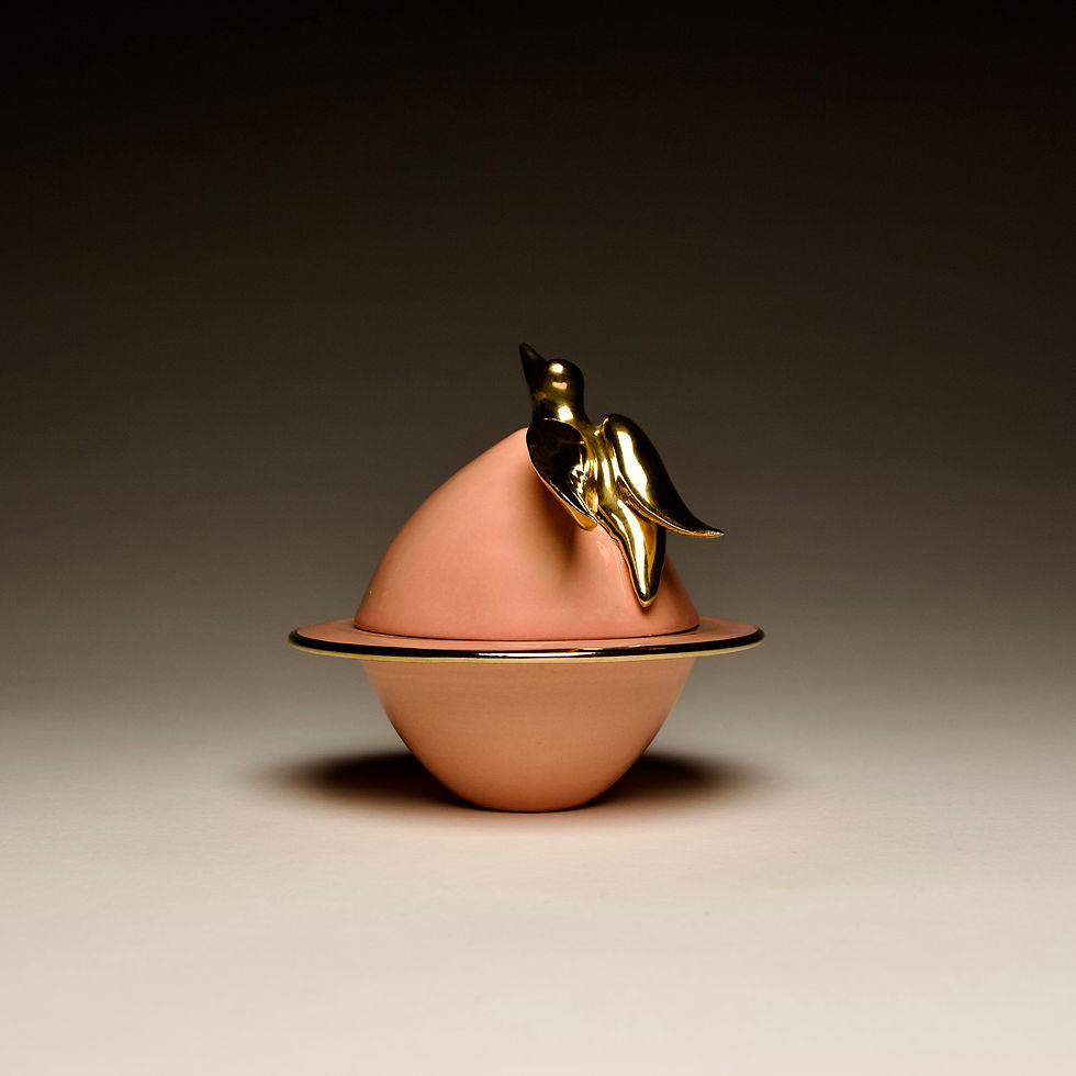 Thumbnail: Small Lidded Bird Vessel
