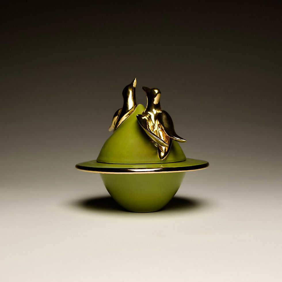Thumbnail: Small Lidded Bird Vessel
