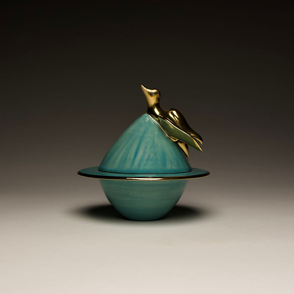 Thumbnail: Small Lidded Bird Vessel