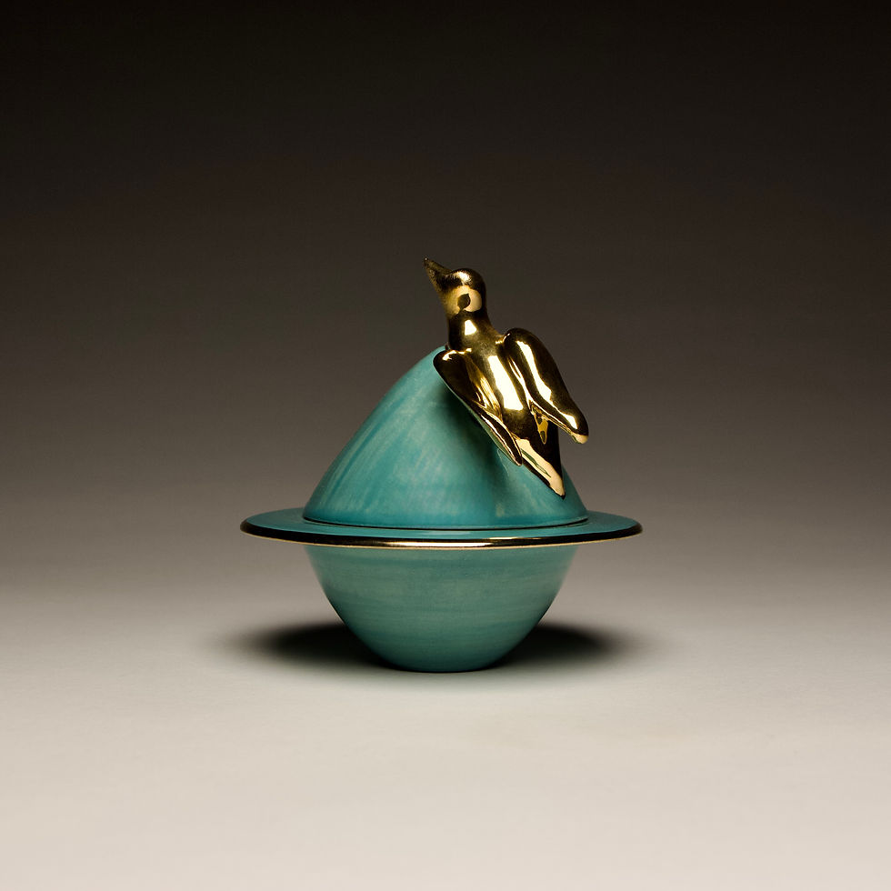 Thumbnail: Small Lidded Bird Vessel