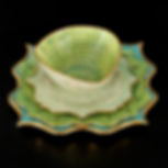 Rococo Dinner set - Green speckles