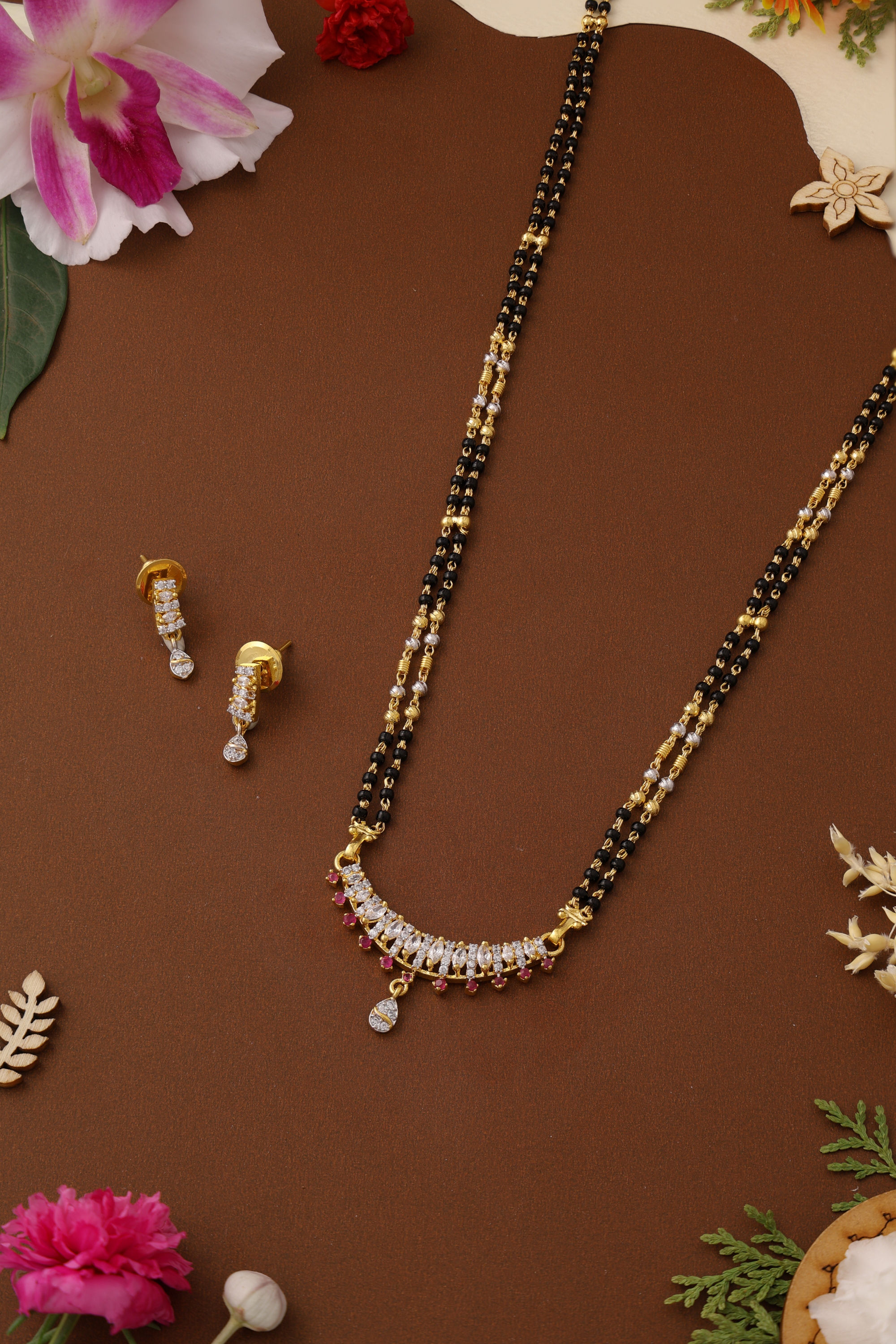 1 Gram Short Mangalsutra - Diamond