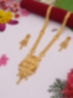 Gold necklace set with earrings, 1 gram gold jewelry