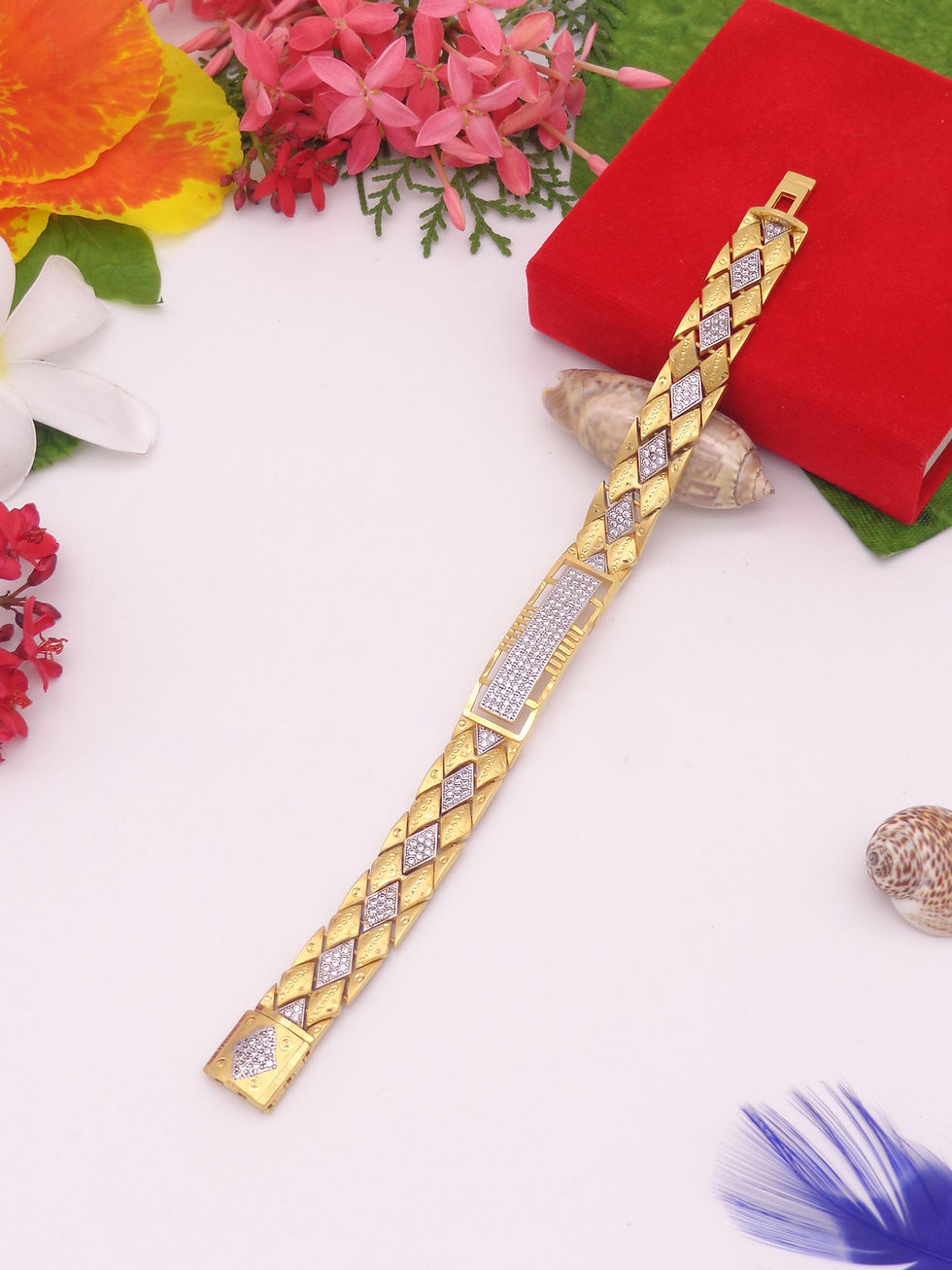 Nishu Gold 1 gram men's bracelet