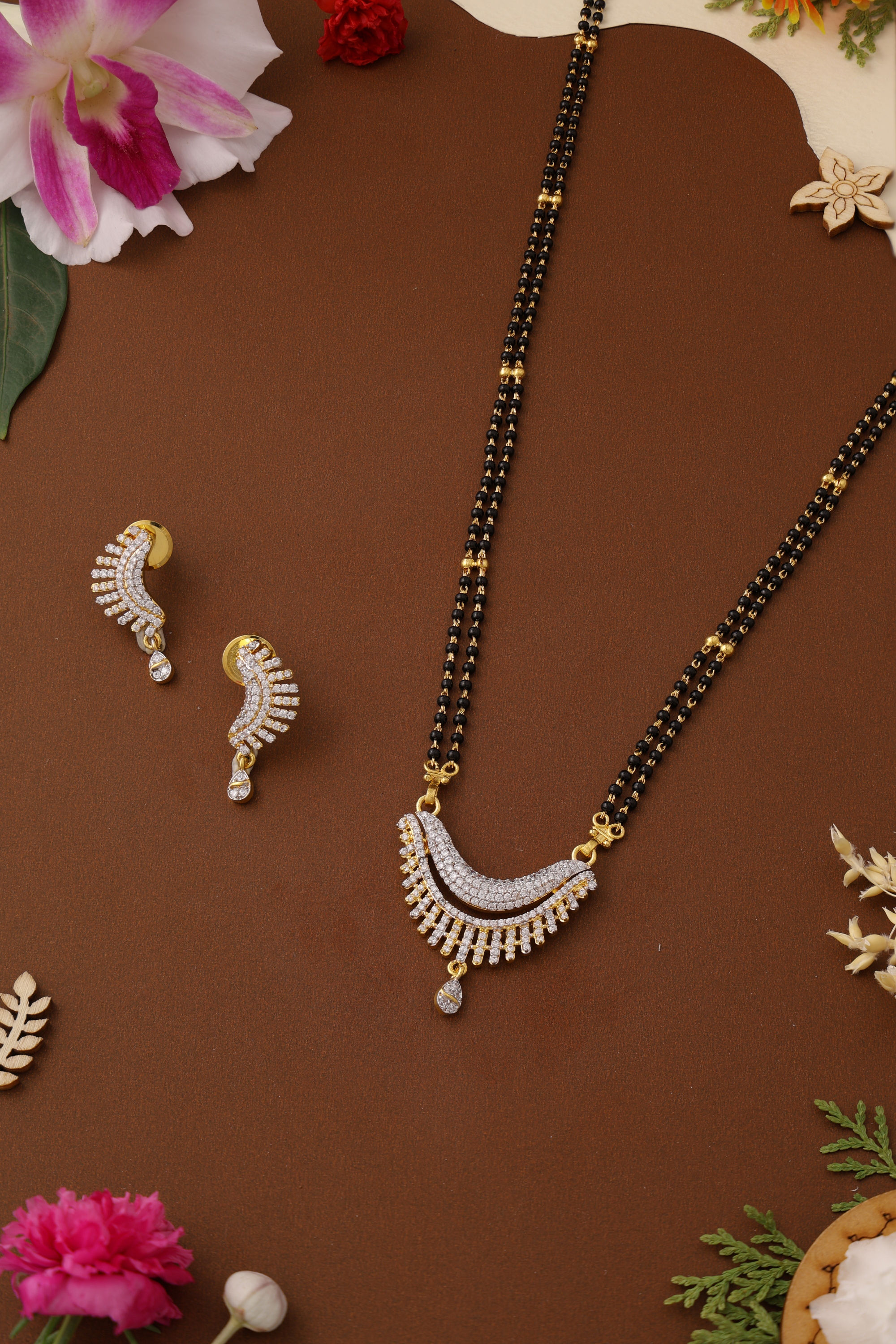 1 Gram Short Mangalsutra - Diamond