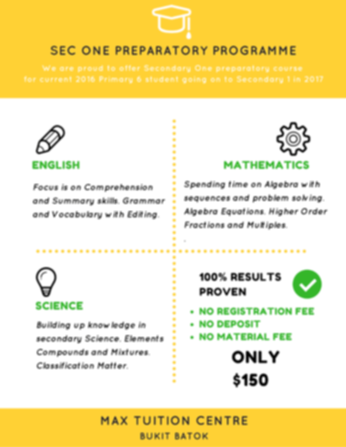 Sec 1 tuition classes