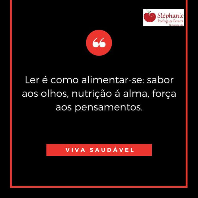 Ler é como alimentar-se