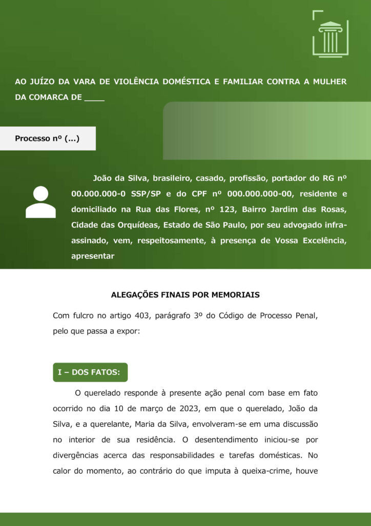 modelo de alegações finais