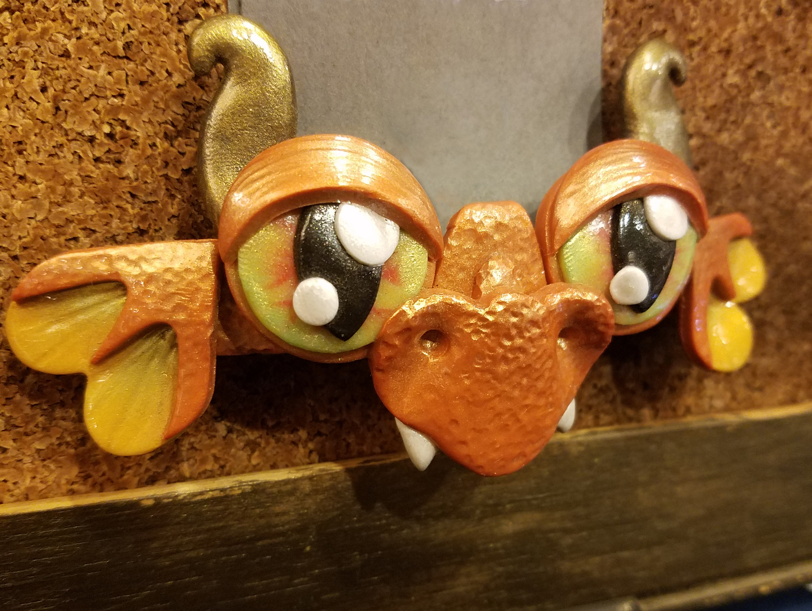 Copper and Orange Dragon Barrette