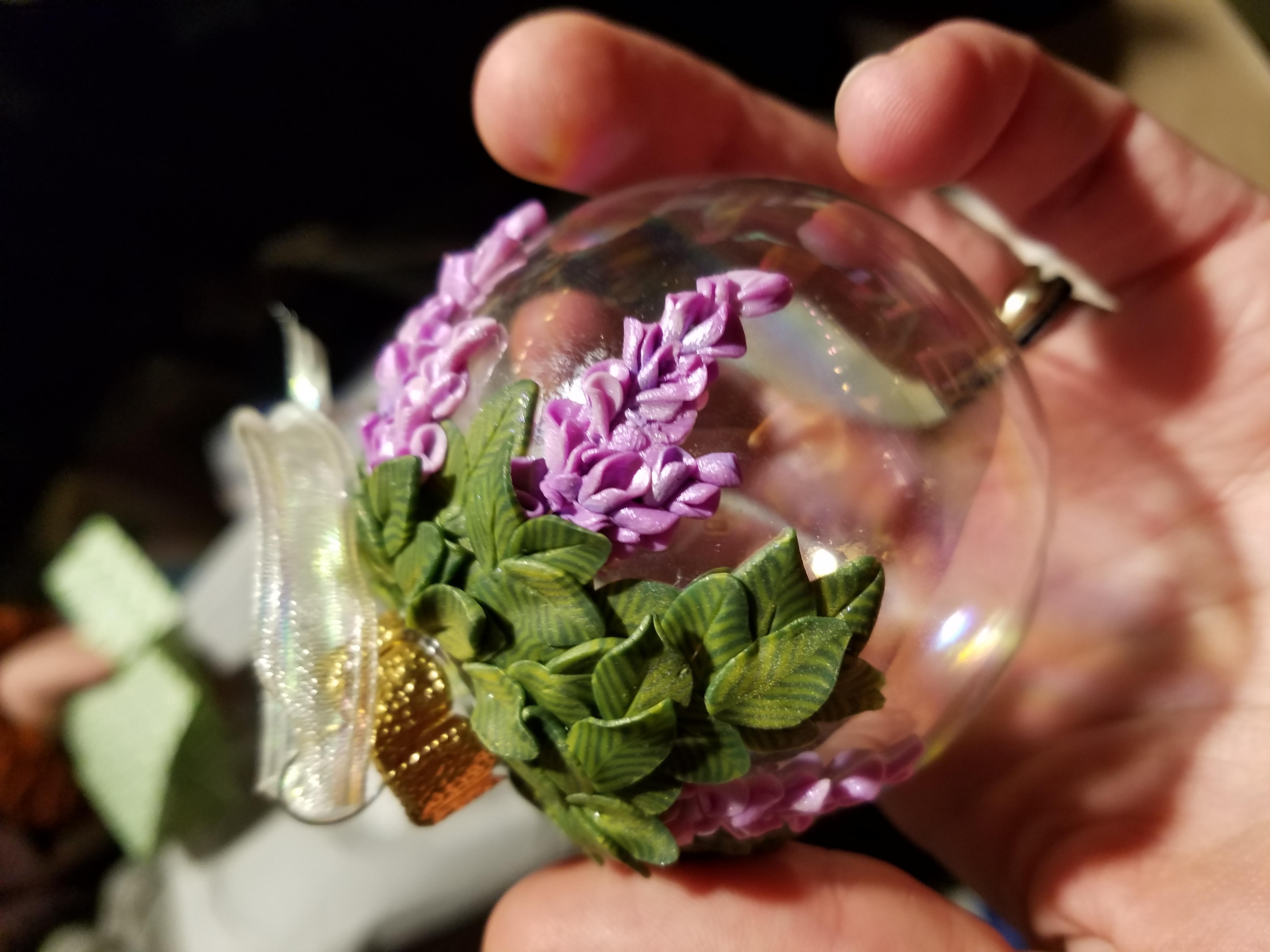Wisteria Bauble - Angle 2