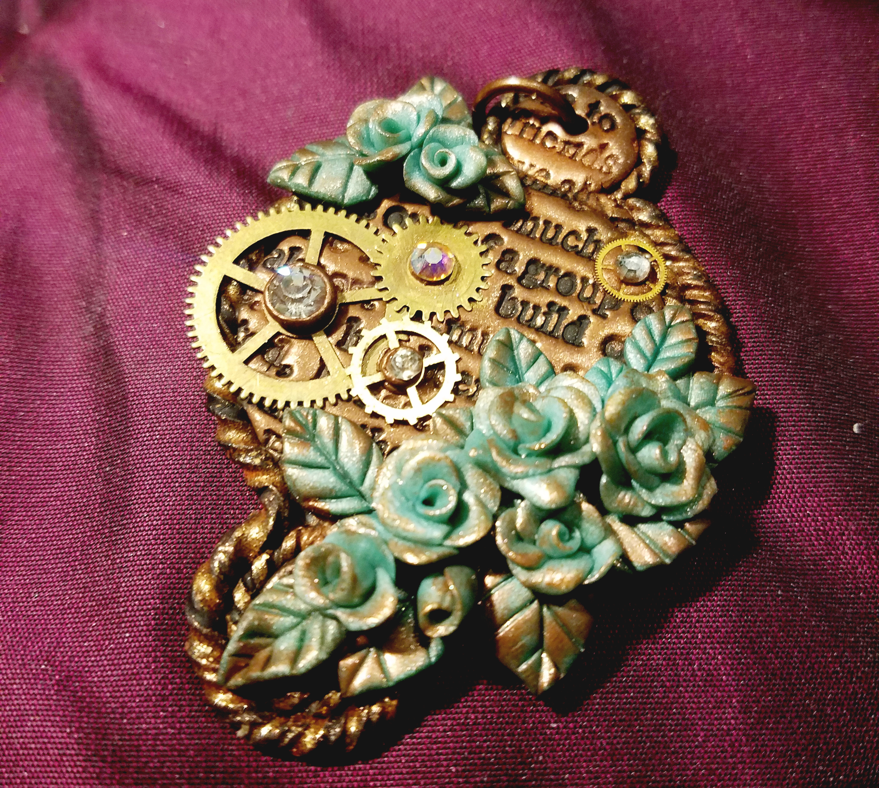 Bronze Patina Steampunk Pendant