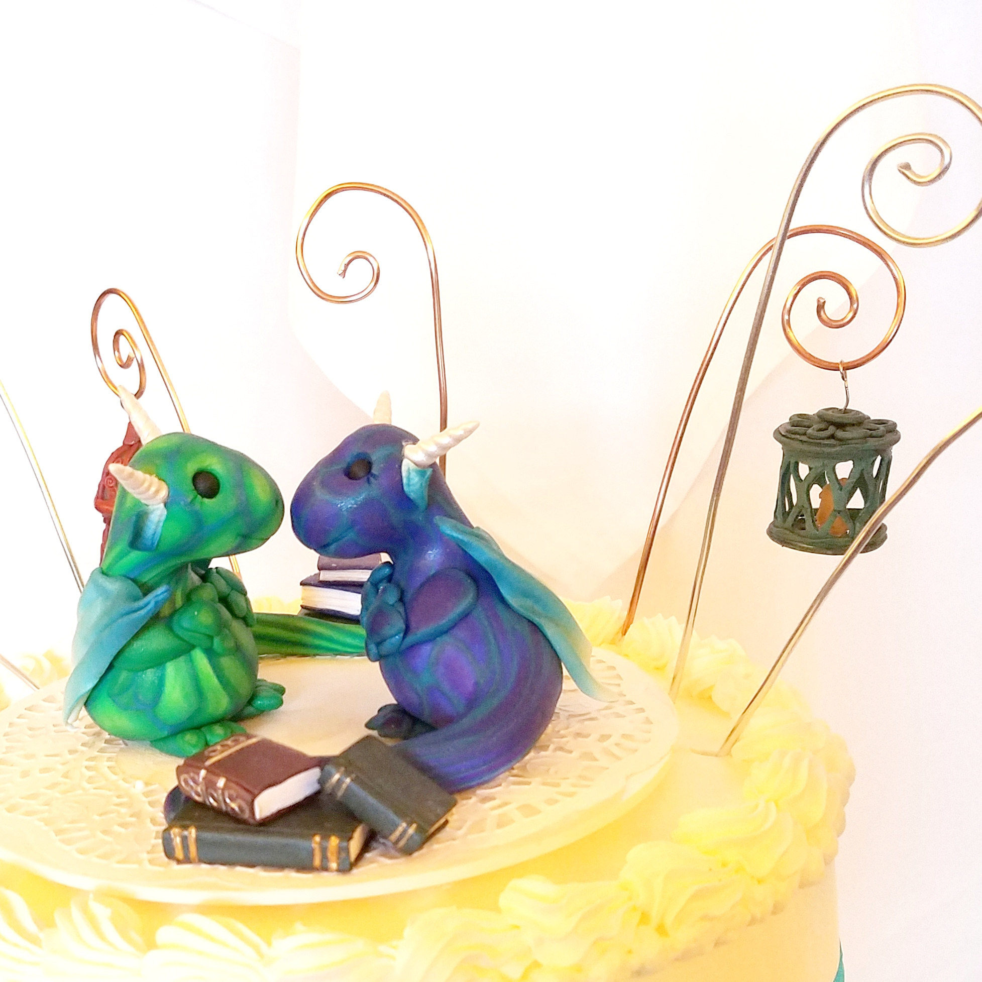 Cake Topper Dragon Pair