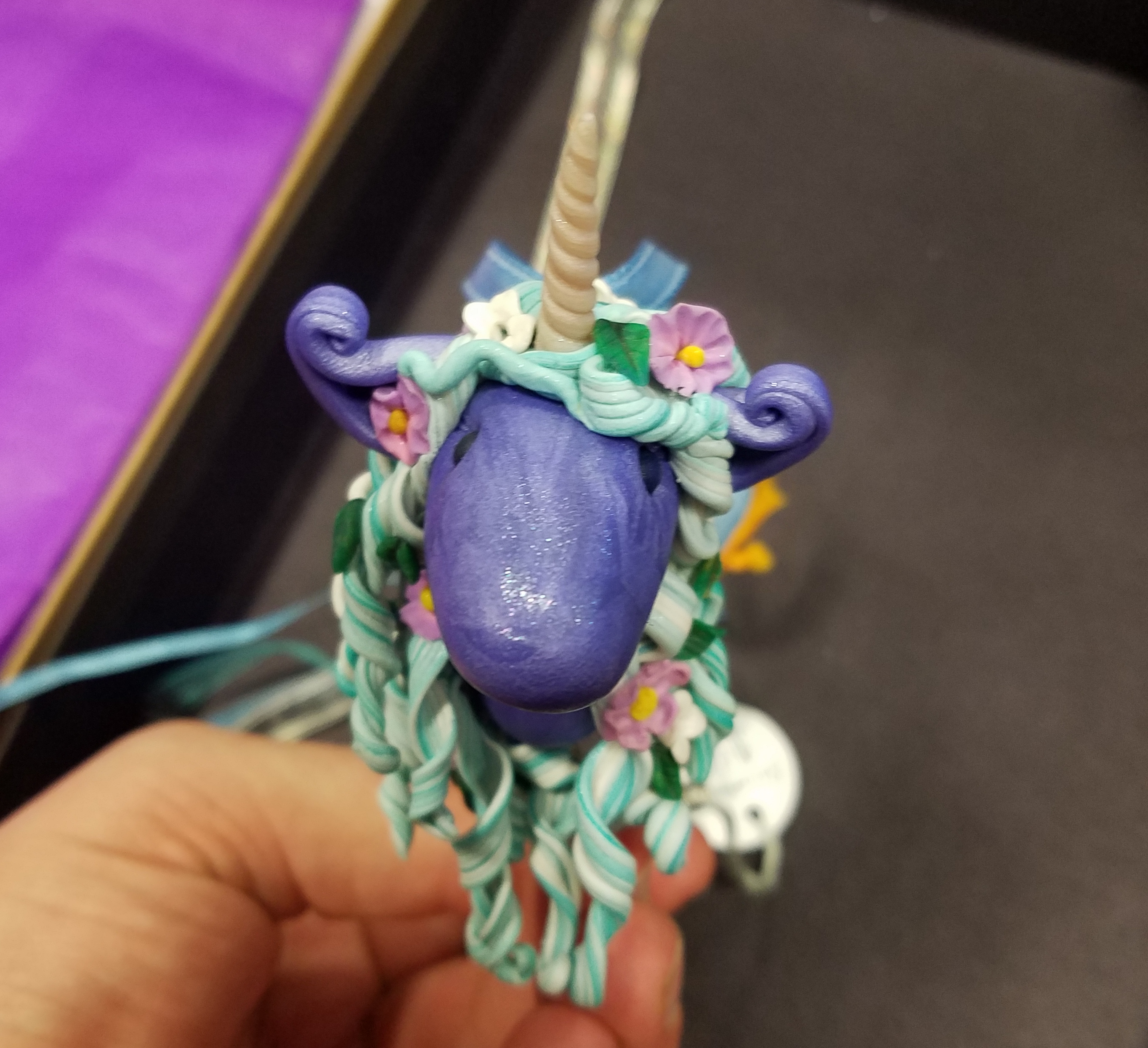 Unicornament - Purple and Cyan