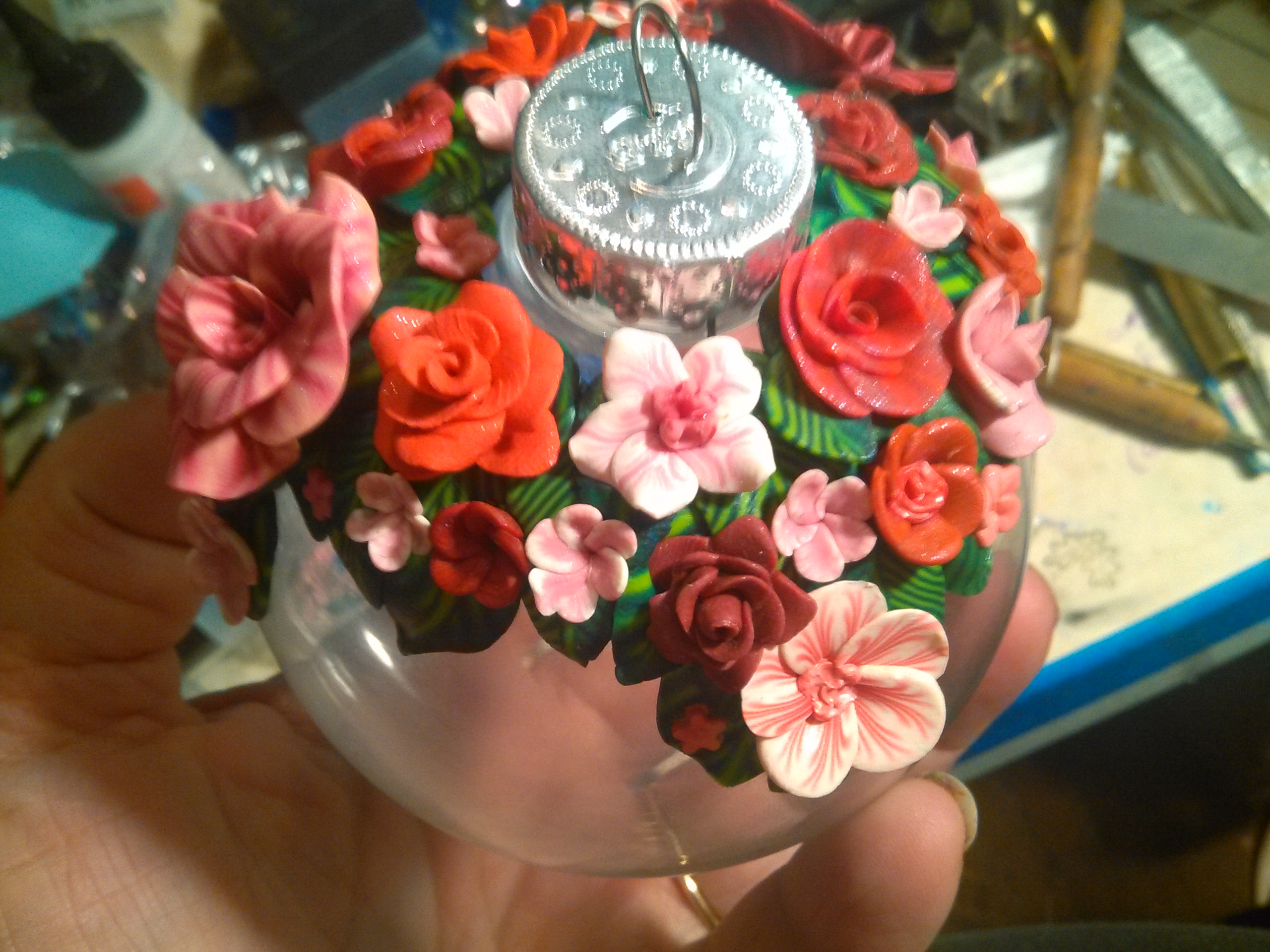 Red Flowers Bauble