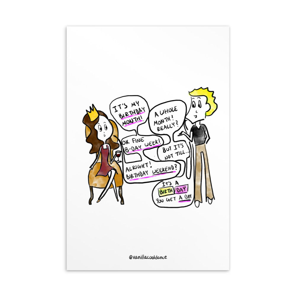 Birthday Month Postcard