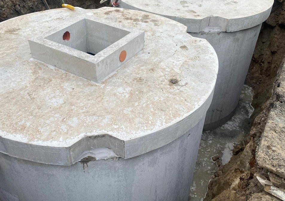 Underground precast concrete chamber installation, civil engineering works by Formac Construction Leinster