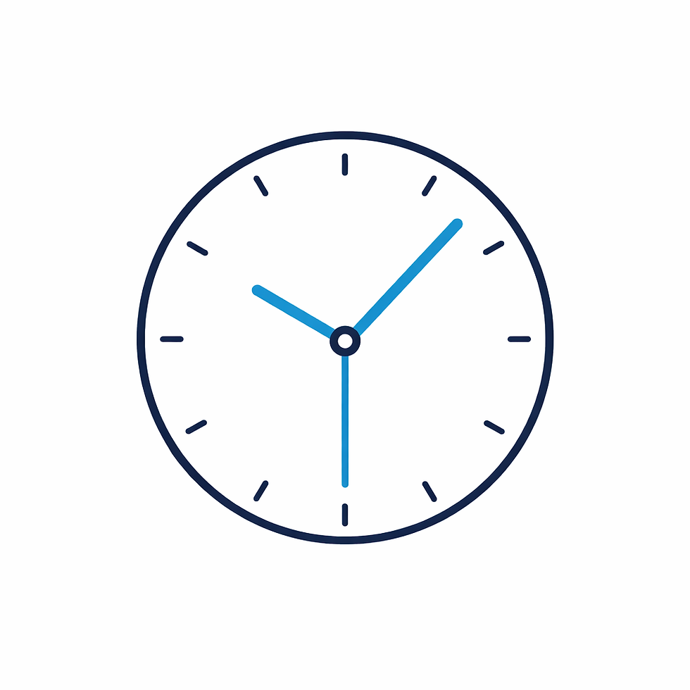 Clock icon representing fast and reliable dental lab turnaround