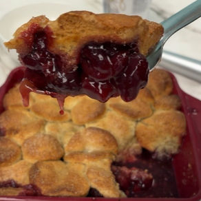 cherry cobbler slice