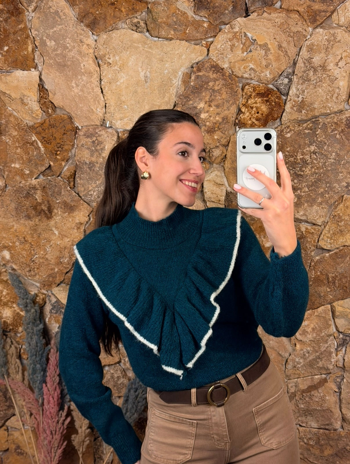 Jersey volante azul verdoso 