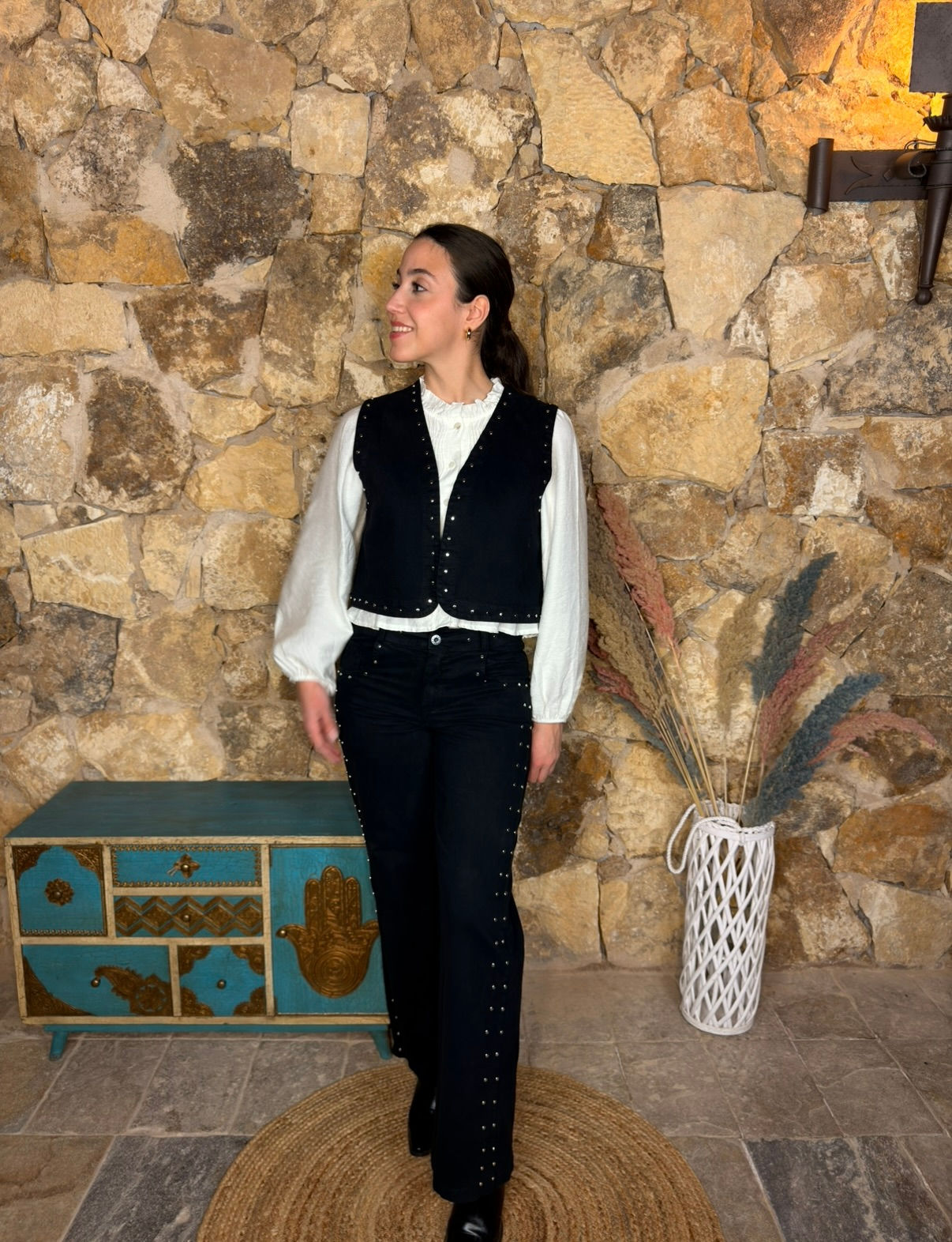 Conjunto tachas negro 