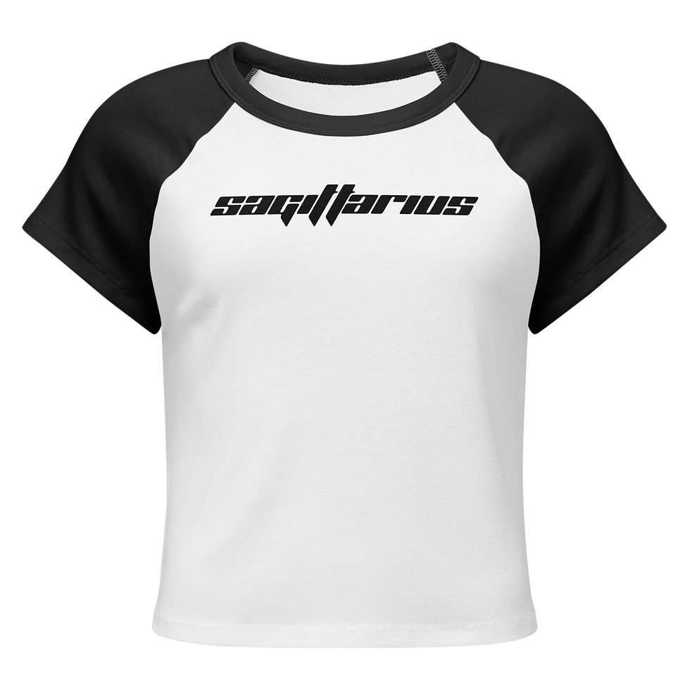 sagittarius micro rib raglan baby tee