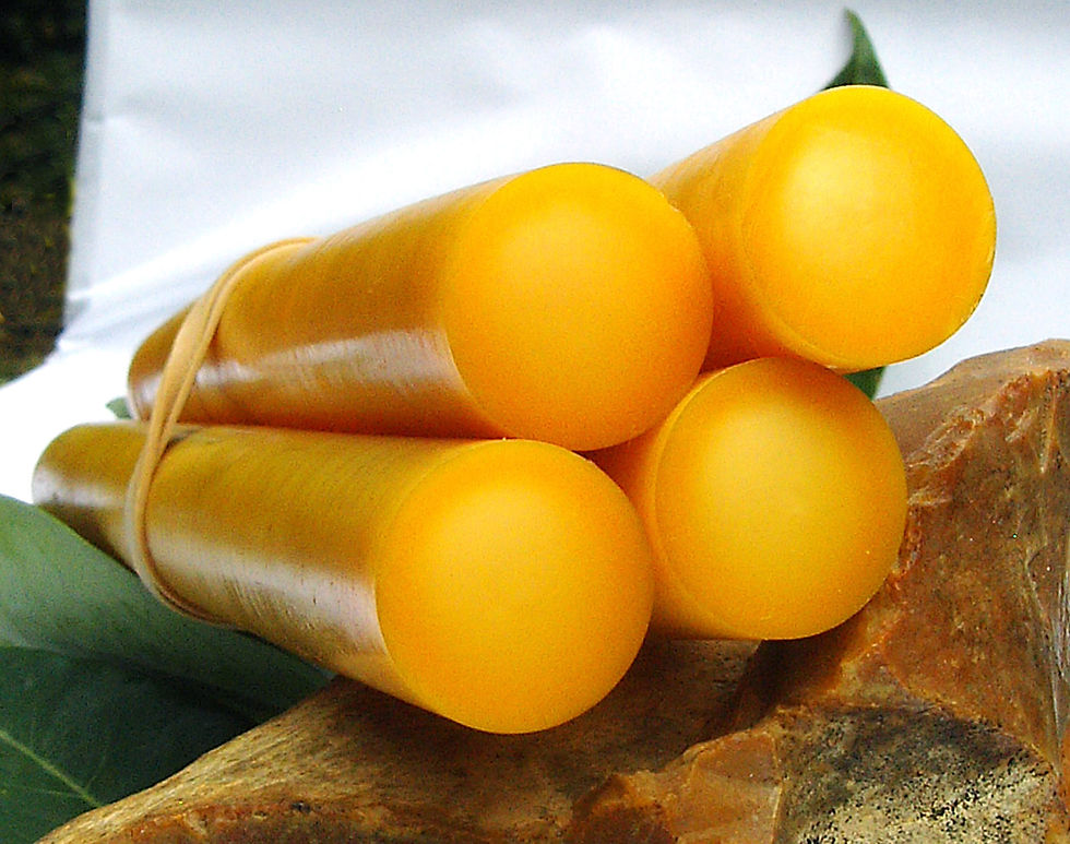 Miniature : 4 Rods YELLOW Diam 10 to 15