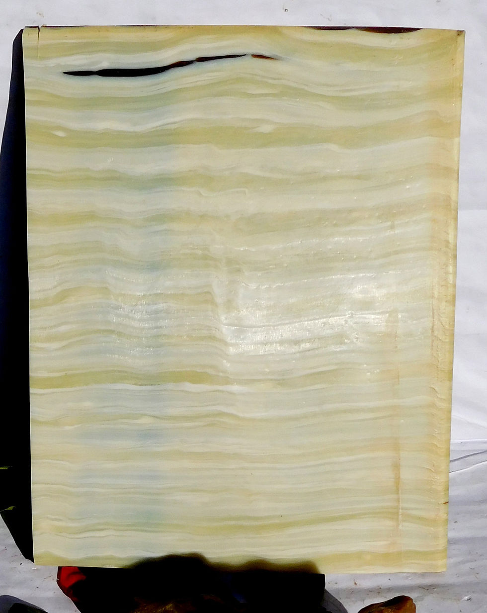 Miniature : ** BEAUTIFUL Block Old GALALITH **  Becolor Brown & cream