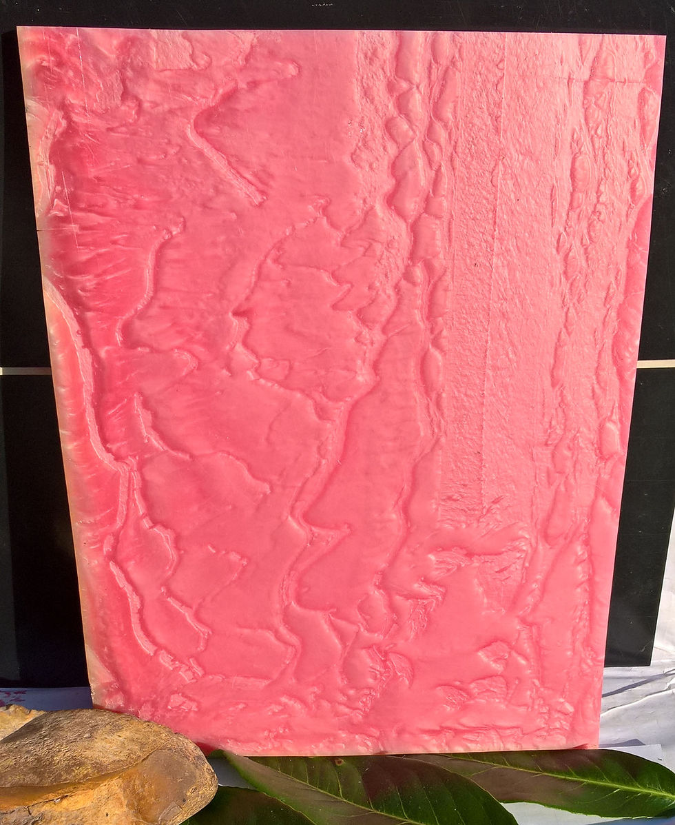 Miniature : ** BEAUTIFUL Block Old GALALITH ** PINK MARBLED