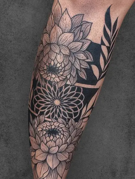 floral mandala tattoo